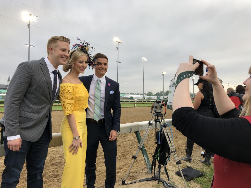 Daniel and Rob with WHAS meteorologist Kaitlynn Fish. (Julie June Stewart photo)